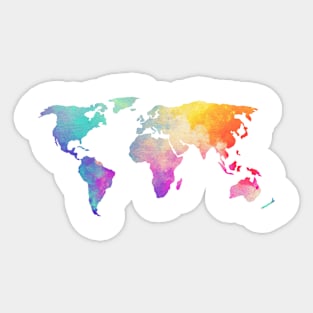 Watercolor World Sticker